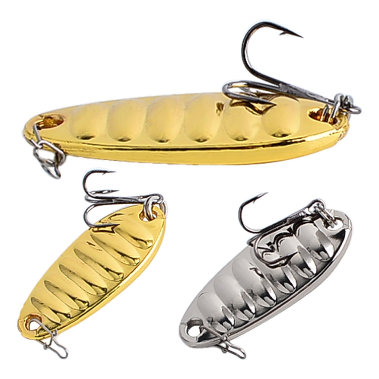 6PCS Metal Spinners Lures with – обзор и цена Fishing Hook Treble