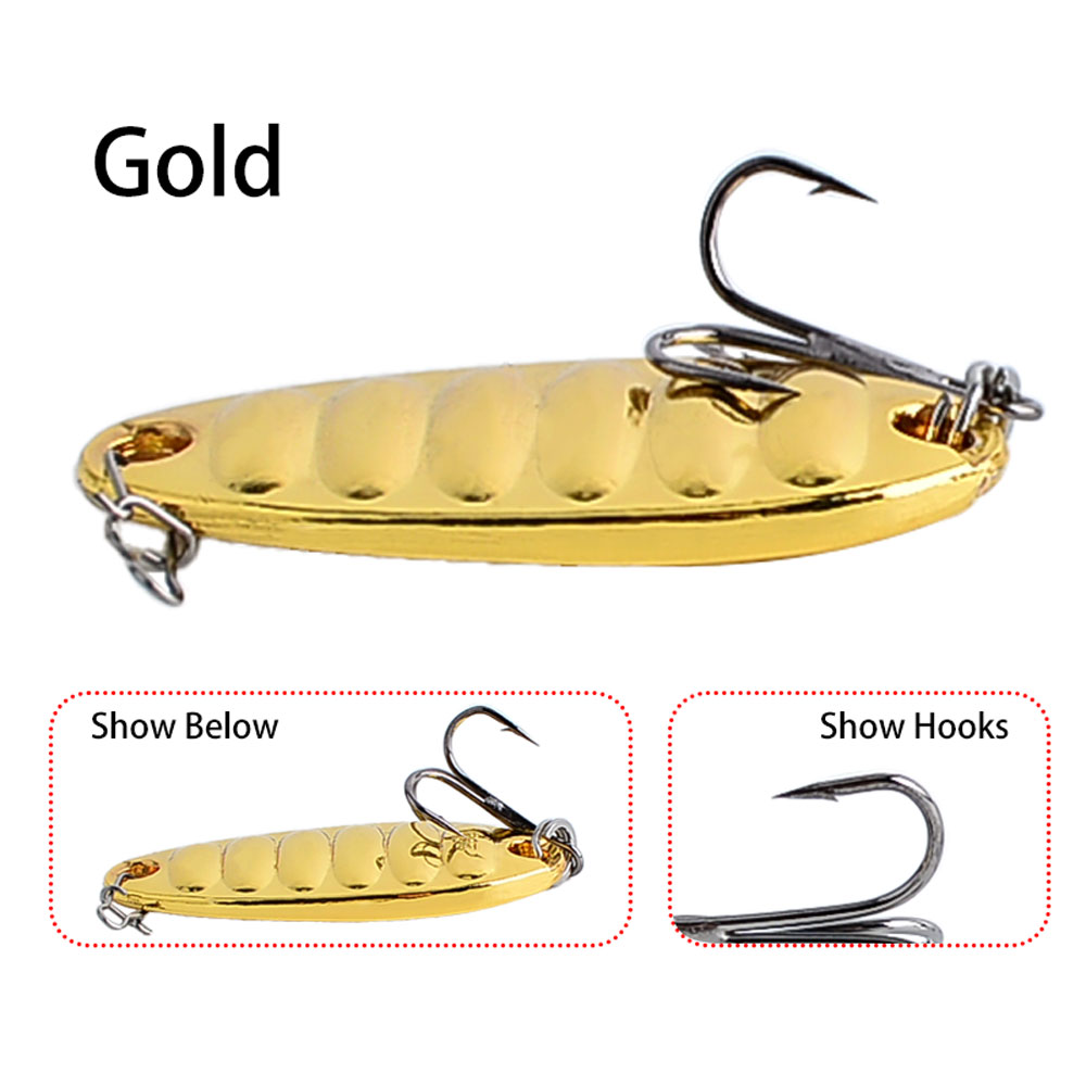 6PCS Metal Spinners Lures with – обзор и цена Fishing Hook Treble