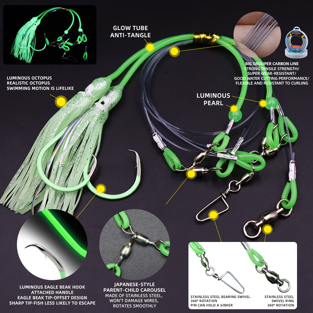 ZYZHE 1pc Deep Drop Rigs Sea F – обзор и цена Fishing Hook Circle
