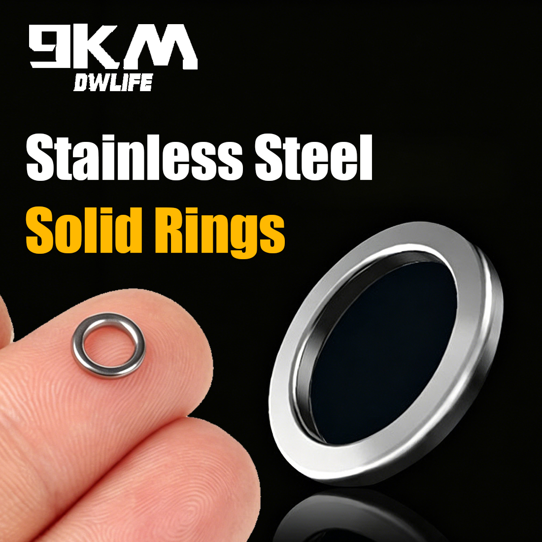 9KM Solid Ring Fishing 50pcs S – обзор и цена Fishing Hook Stainless Steel