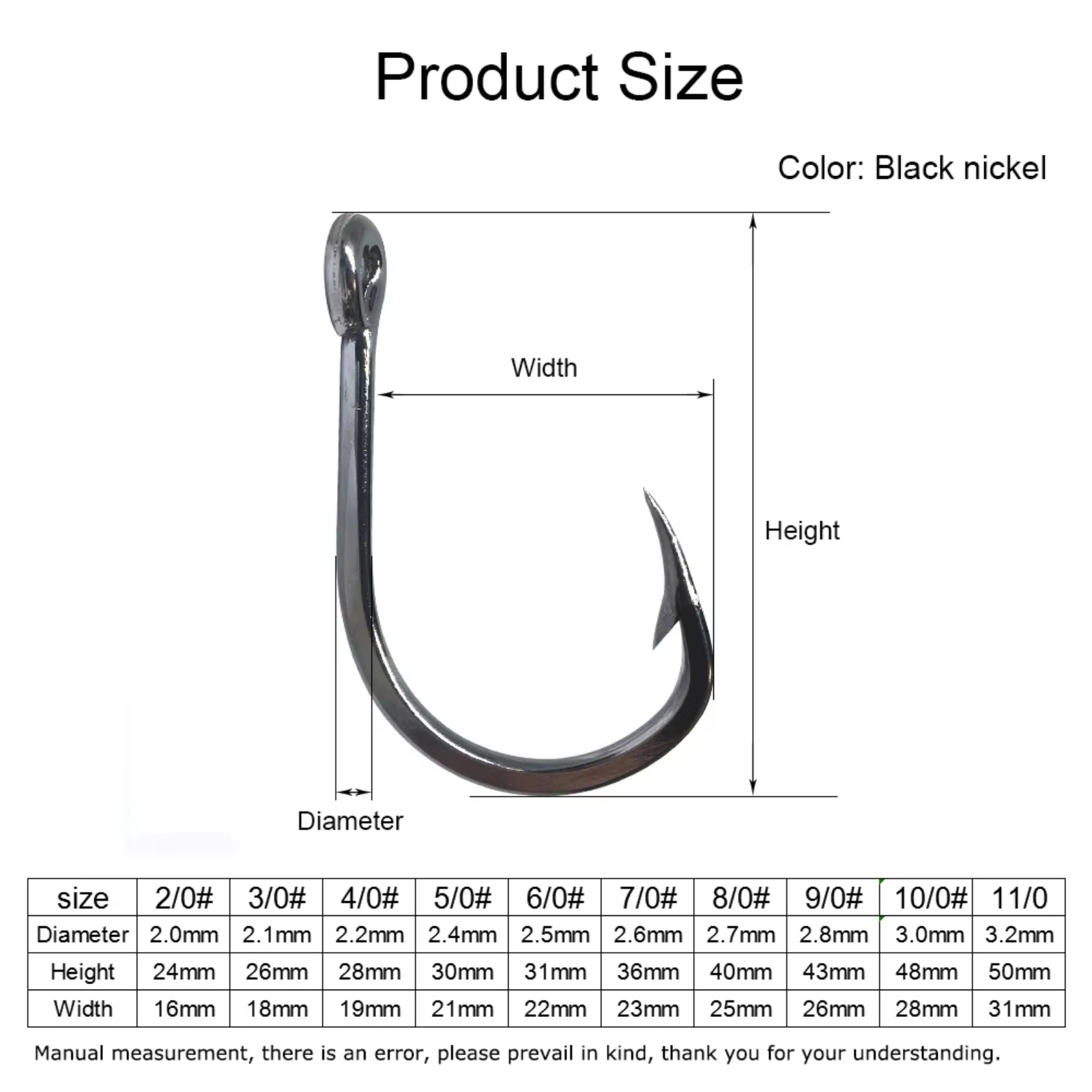 Saltwater Fishing Hooks 2/0-11 – обзор и цена Fishing Hook Circle