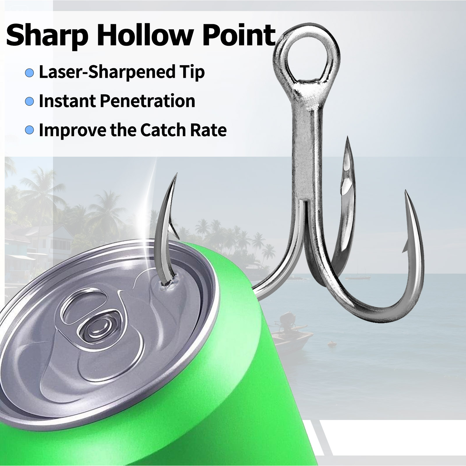 9KM Saltwater Treble Hooks 3X  – обзор и цена Fishing Hook Offset