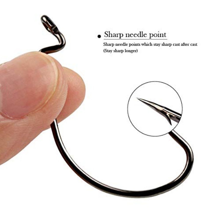 Offset Shank Worm Hooks High C – обзор и цена Fishing Hook Weedless