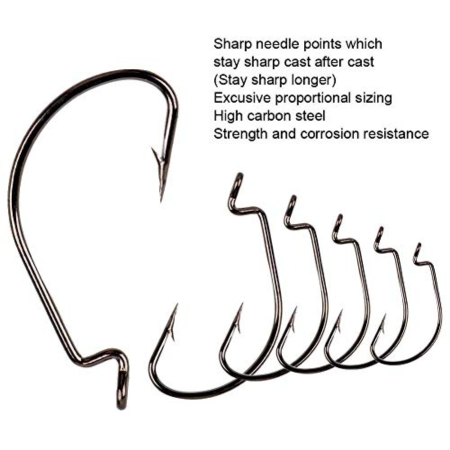 Offset Shank Worm Hooks High C – обзор и цена Fishing Hook Weedless