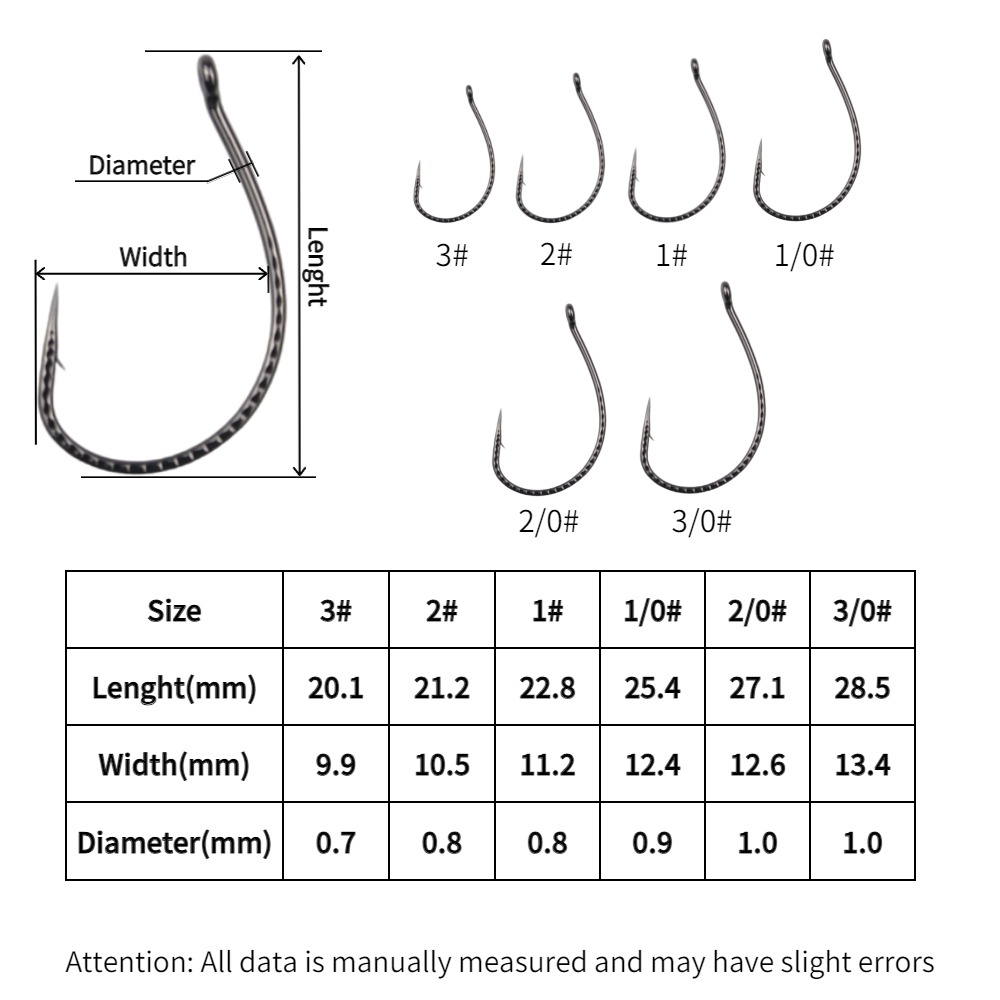 50pcs Wacky Hooks High Carbon  – обзор и цена Fishing Hook Assortment