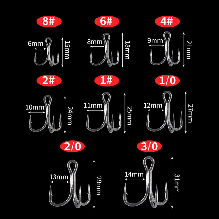 Fishing Treble Hook 6X Strong  – обзор и цена Fishing Hook Assortment